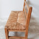 Banc enfant en bois et paille, vintage