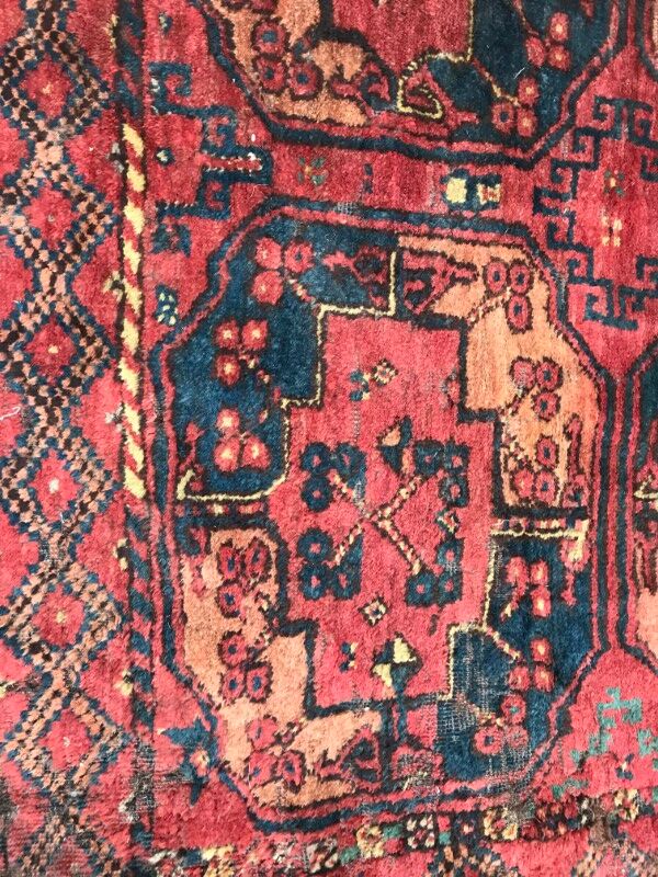 Carpet 19th century former Turkmen Ersari handmade 205 X 288 CM