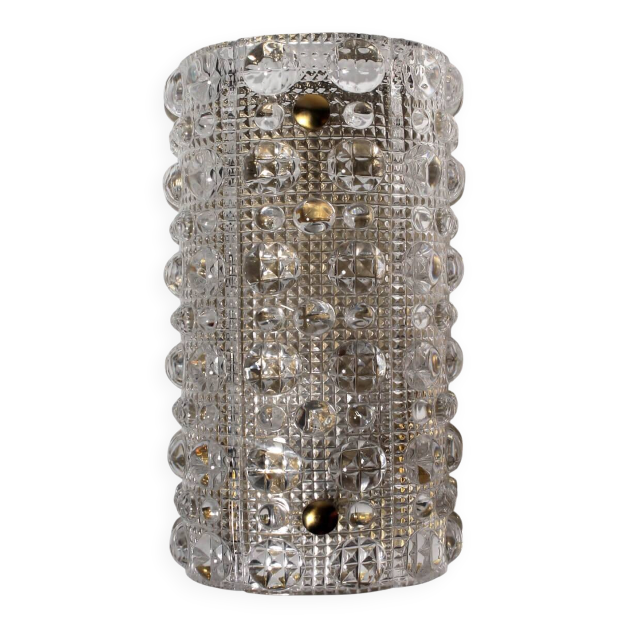 Carl Fagerlund Bubble Crystal Glass And Brass Sconce, For Orrefors