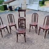 5 bistro chairs and 1 stool