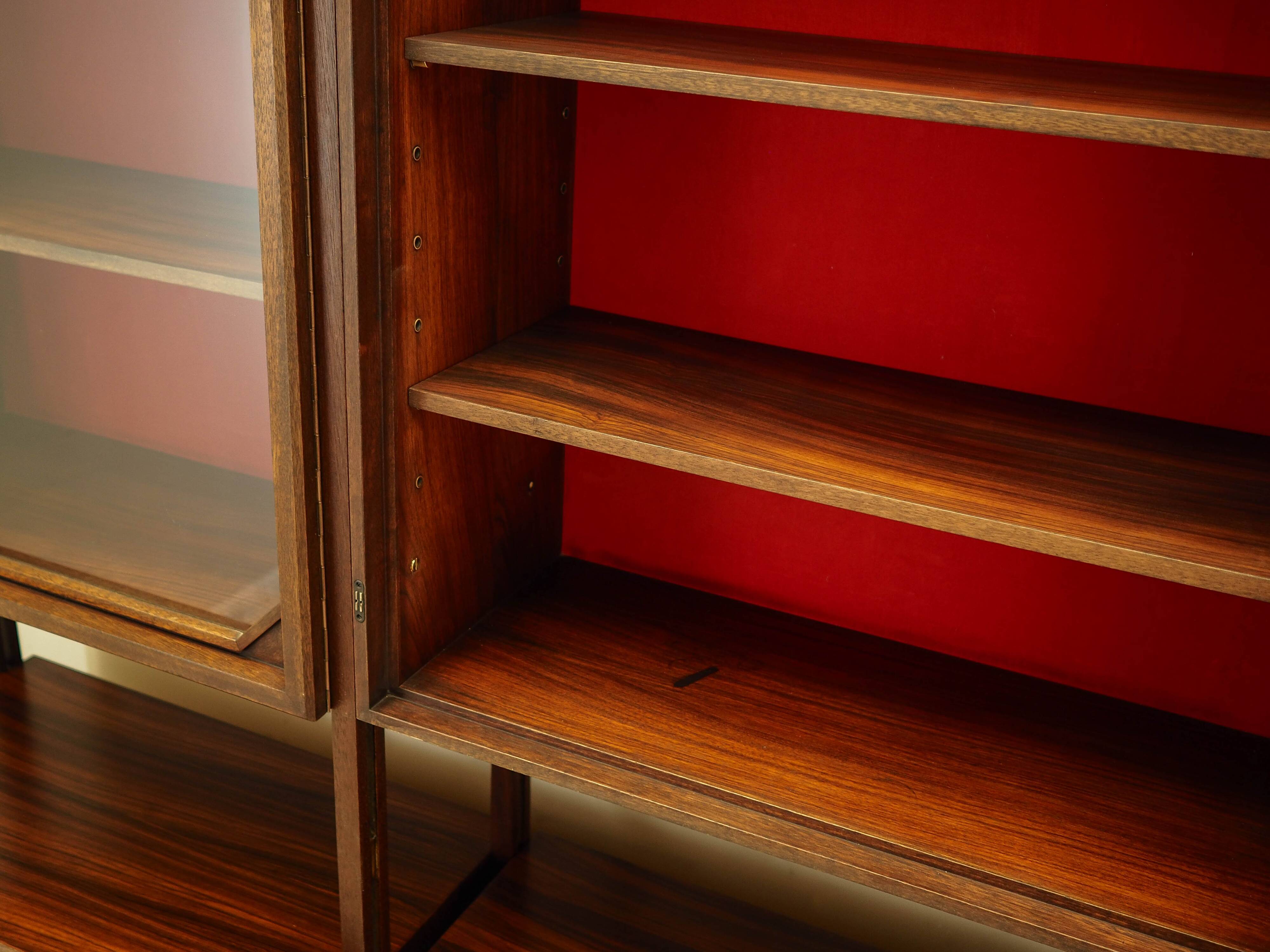 Rosewood modular shelving unit, Italian design, 1960s, production: Italy