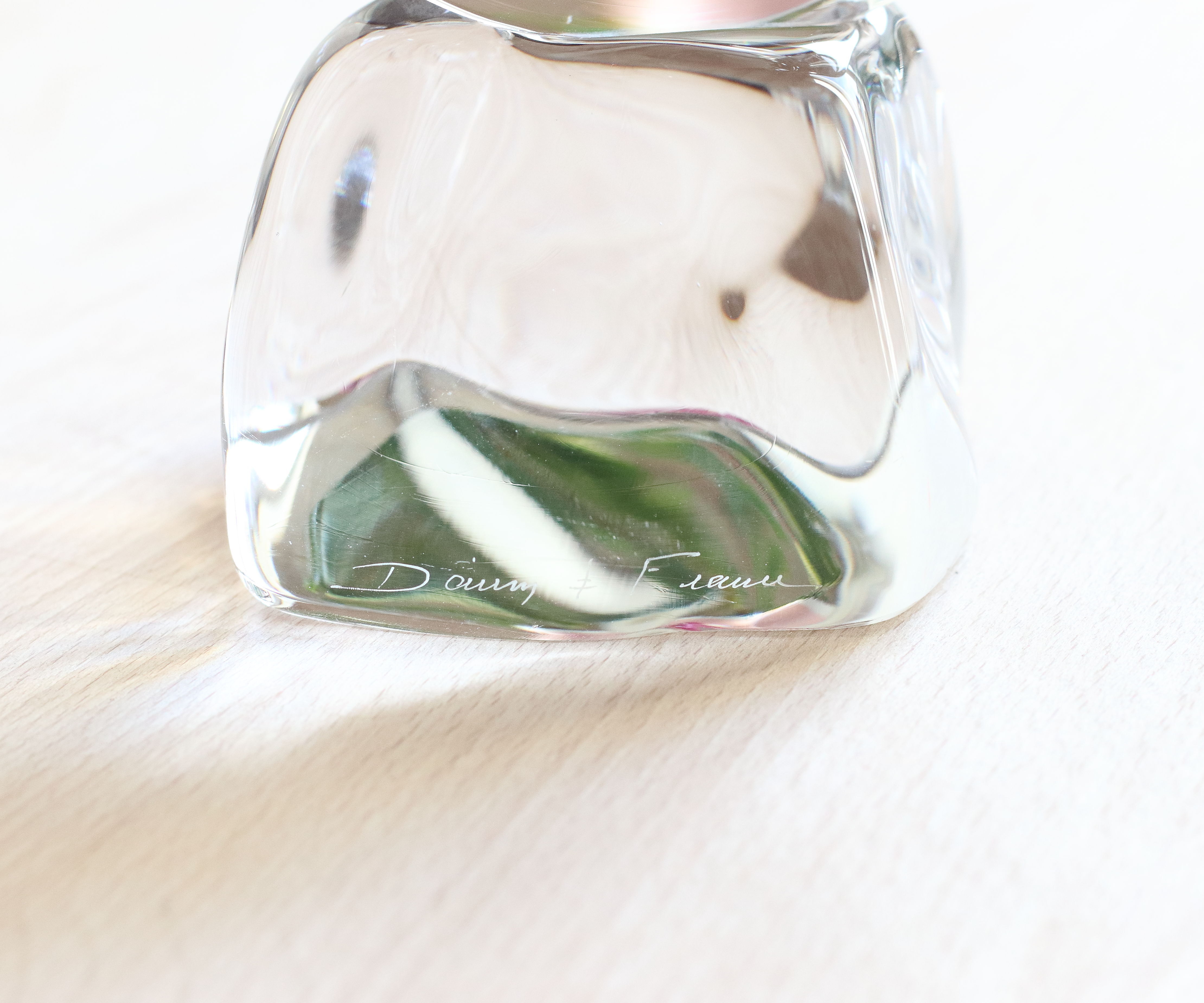 Two-branched crystal bougeoir by Daum France
