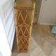 Wooden and rattan bookcase, 1970s-1980s