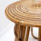 Bohemian plant stand or side table in rattan and bamboo - 1960s