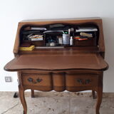 Secretary speed bump Louis XV walnut style