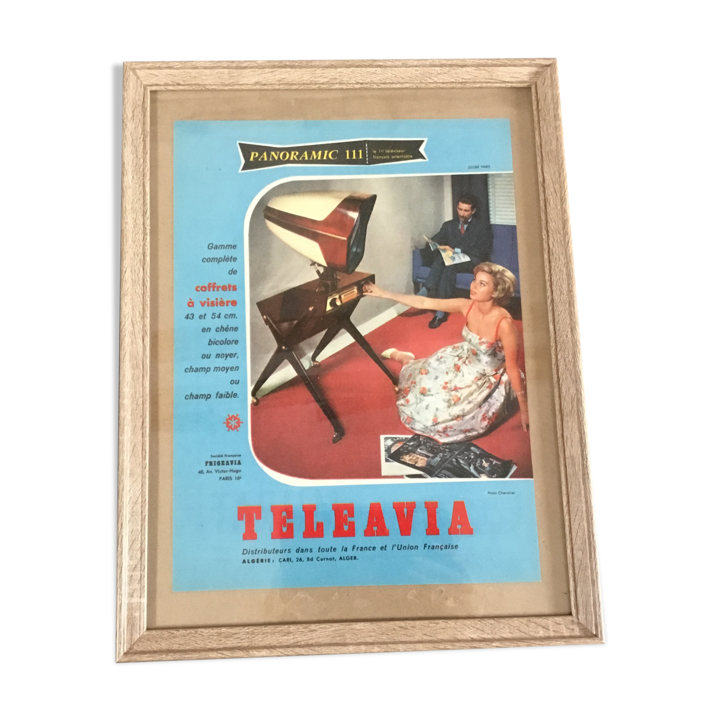 Frame vintage advertising poster