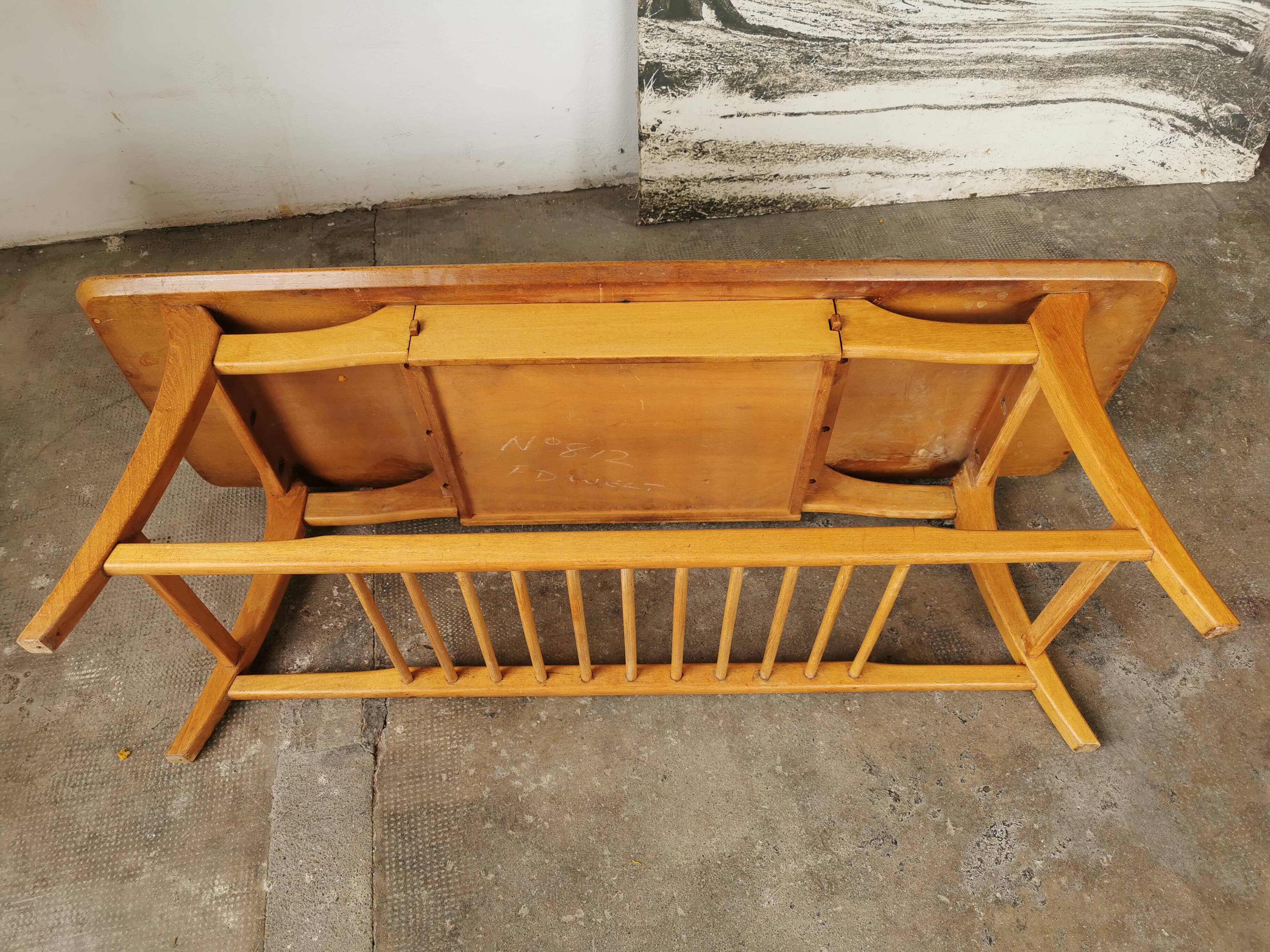 Scandinavian coffee table in blond wood