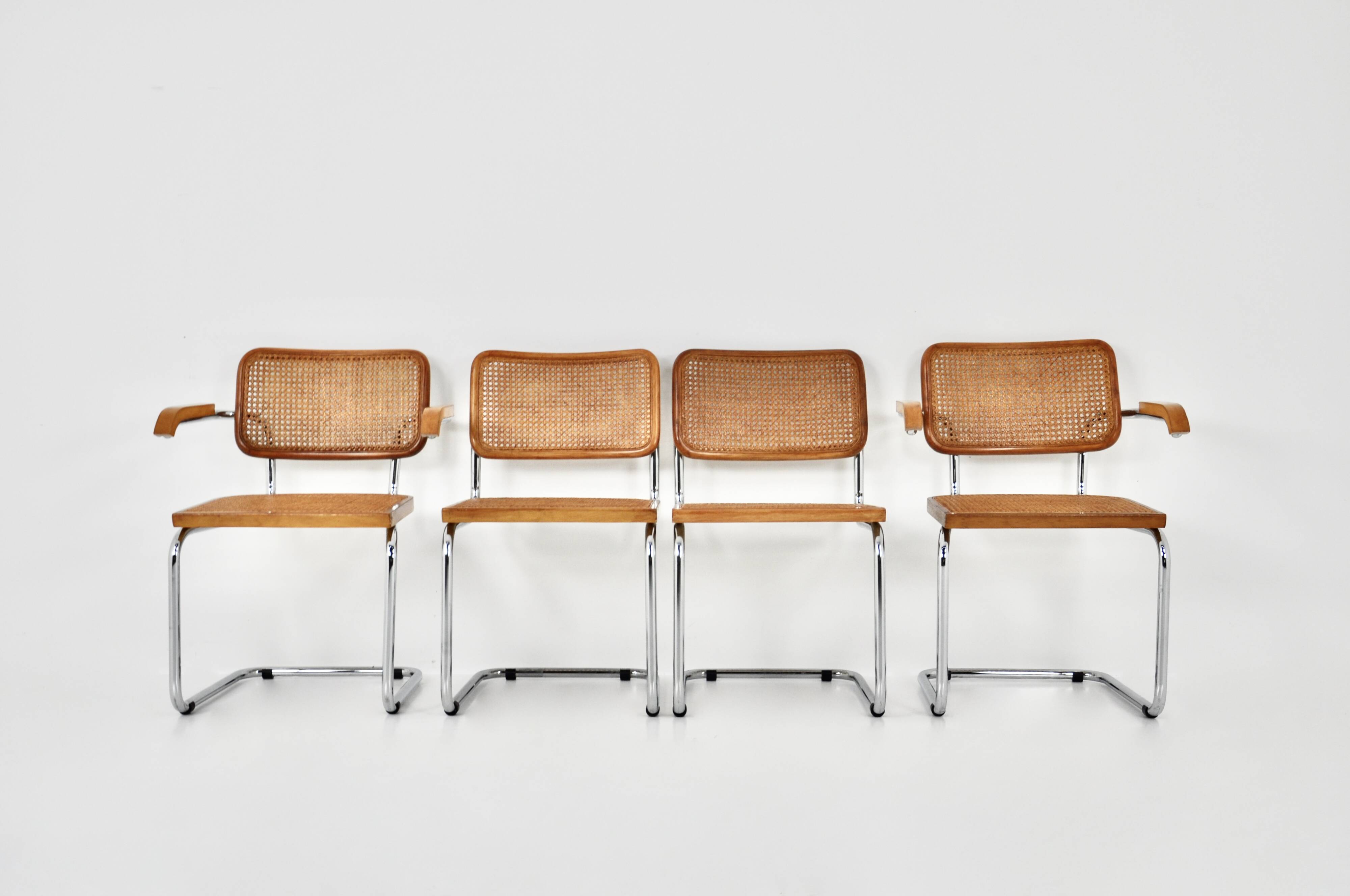 Style B32 Dining Chairs by Marcel Breuer Set of 4