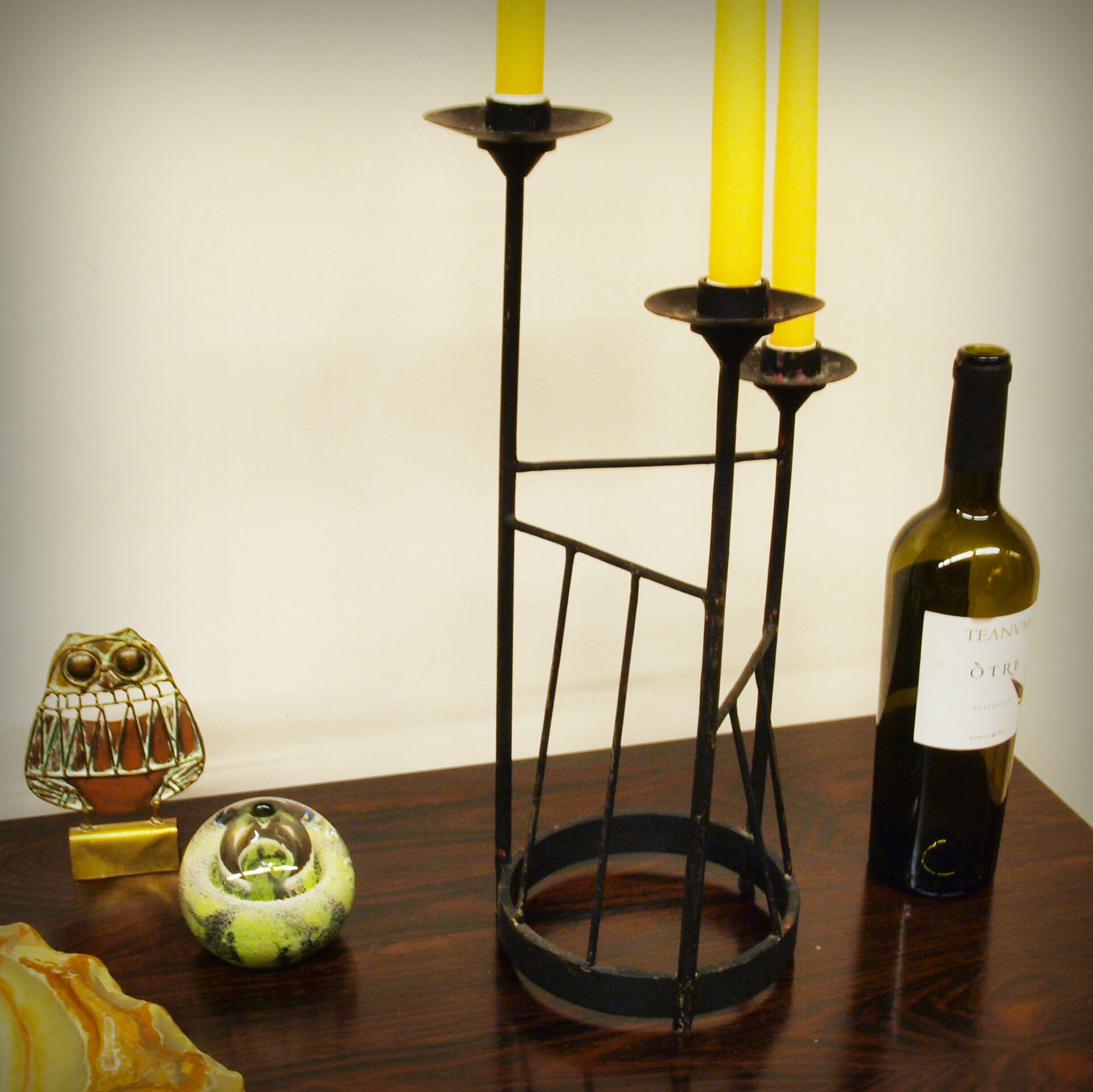 XXL steel brutalist chandelier, 1960s