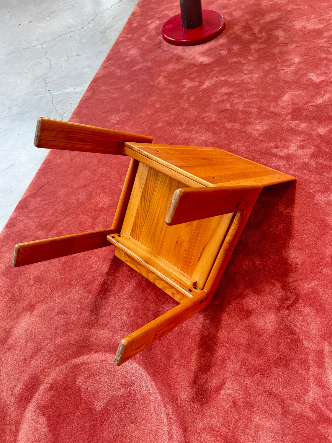 Lot de 4 chaises de salle à manger italiennes en orme par Romanutti, Italie, années 1970