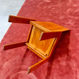 Lot de 4 chaises de salle à manger italiennes en orme par Romanutti, Italie, années 1970