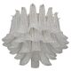 Grand petal chandelier Hollywood Regency in Murano glass from 1960.