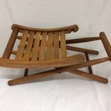 old wooden folding stool