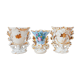 Ensemble de 3 petits vases cornets vases de marié