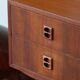 Small Scandinavian teak chest of drawers from the 1960s.
