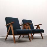 Mid Century Easy Chair Model B - 310 Var in Blue Boucle