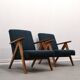 Mid Century Easy Chair Model B - 310 Var in Blue Boucle
