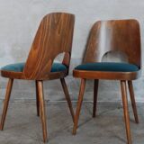 Set de 4 chaises en Noyer Oswald Haerdtl 1955