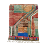 Moroccan Berber boujaad carpet with colorful patterns 293x206cm