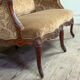 Small Louis XV style wingback bench, circa 1880