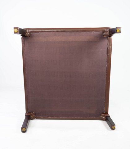 Danish armchair brown leather 60s