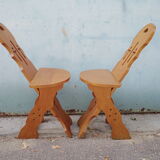 Pair of "country" side chairs
