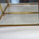 Pair of gilded brass, glass, mirror display cases from the 60s