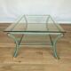 Coffee table Pierre Vandel Paris villa d este steel double tops 1970