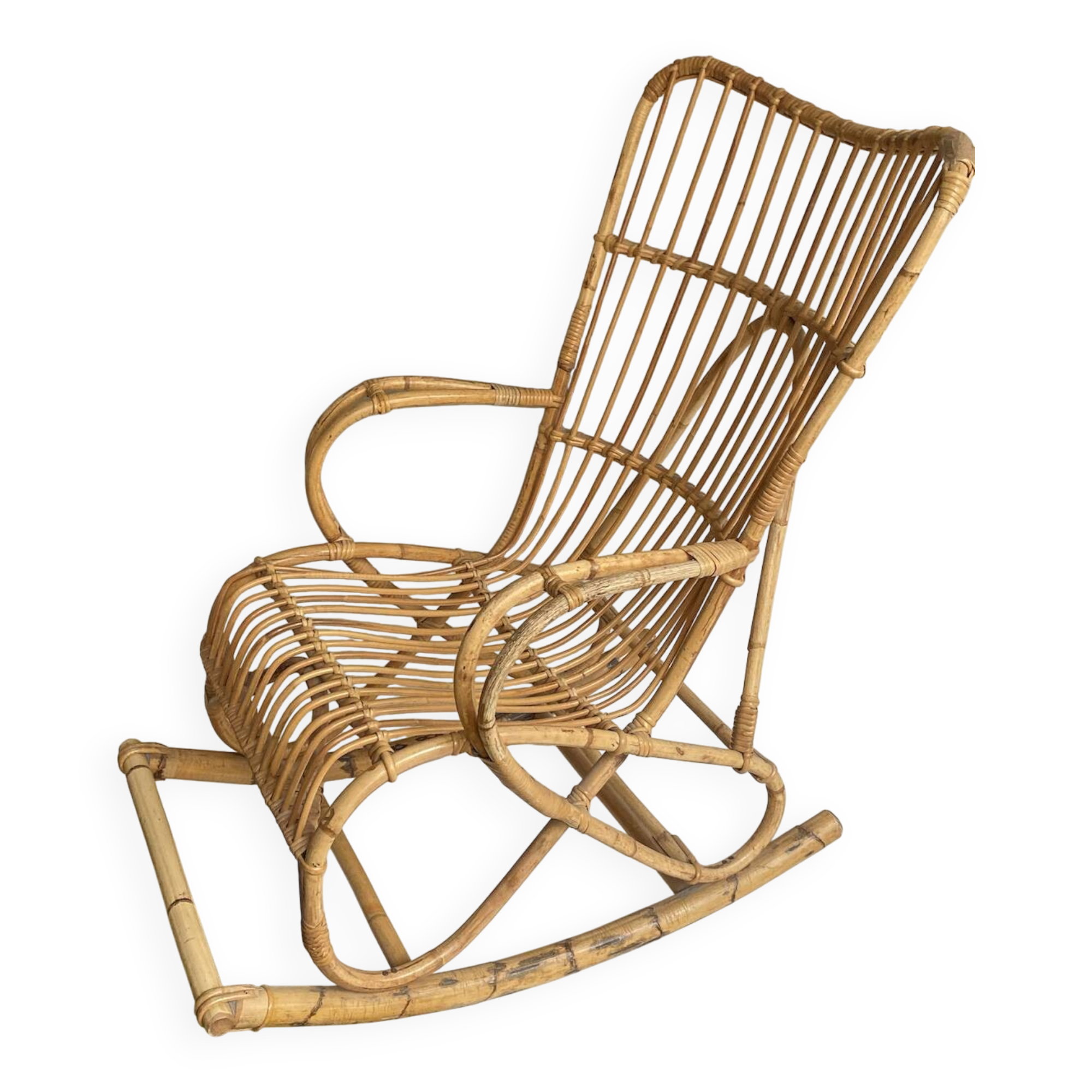 rocking-chair en osier