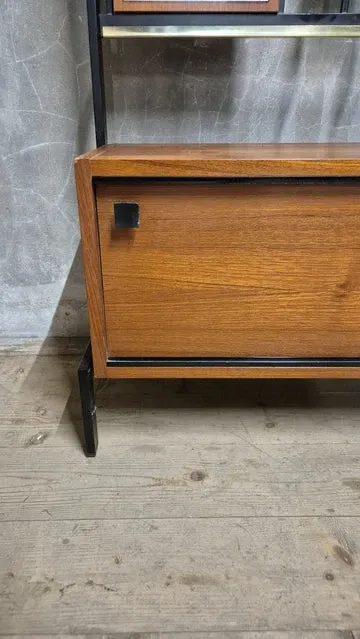 Vintage mid-century modern hallway coat rack with mirror by Alfred Hendrickx for Belform, Belgium, 190 × 80 × 30 cm
