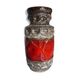 Vase Fat Lava West Germany Red Decor