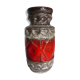 Vase Fat Lava West Germany décor rouge