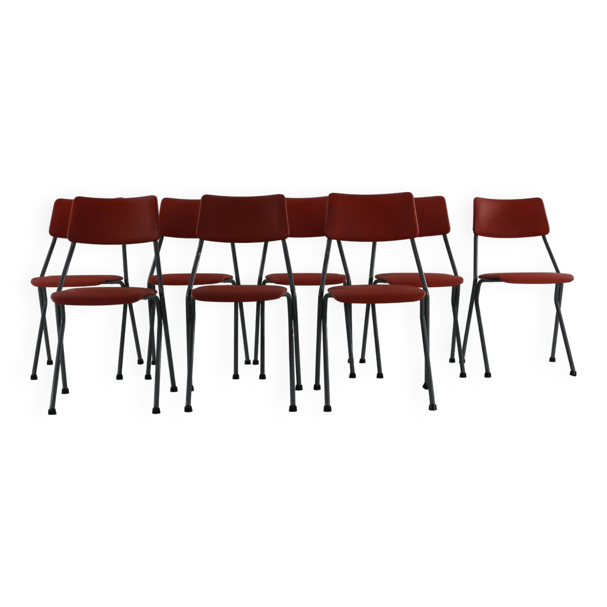 Set of eight stackable kitchen chairs by Ahrend De Cirkel Holland