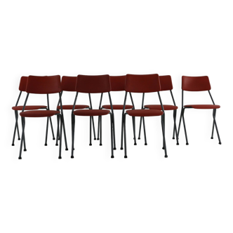 Ensemble de huit chaises de cuisine empilables par Ahrend De Cirkel Holland