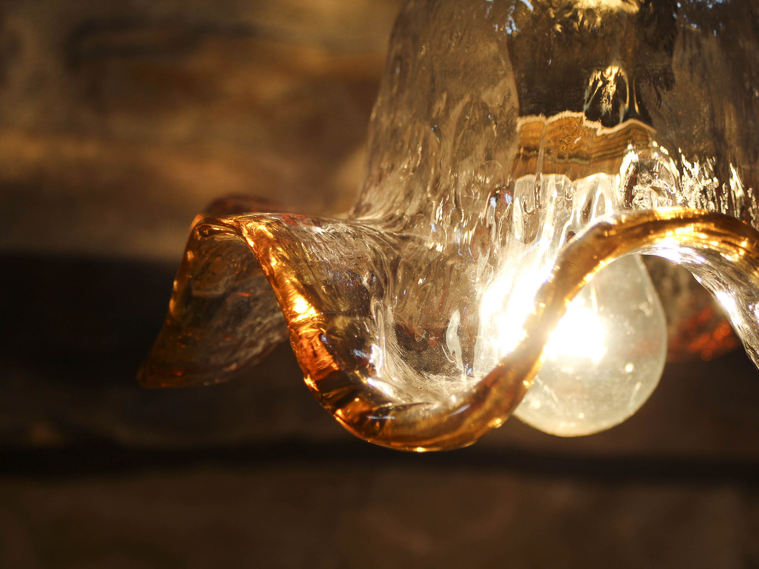 Tulip suspension in Murano glass 70s