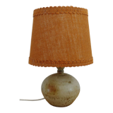 Lampe à poser vintage céramique et toile de jute