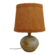 Vintage ceramic and burlap table lamp