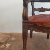 1920 sculpted office armchair with griffon head
