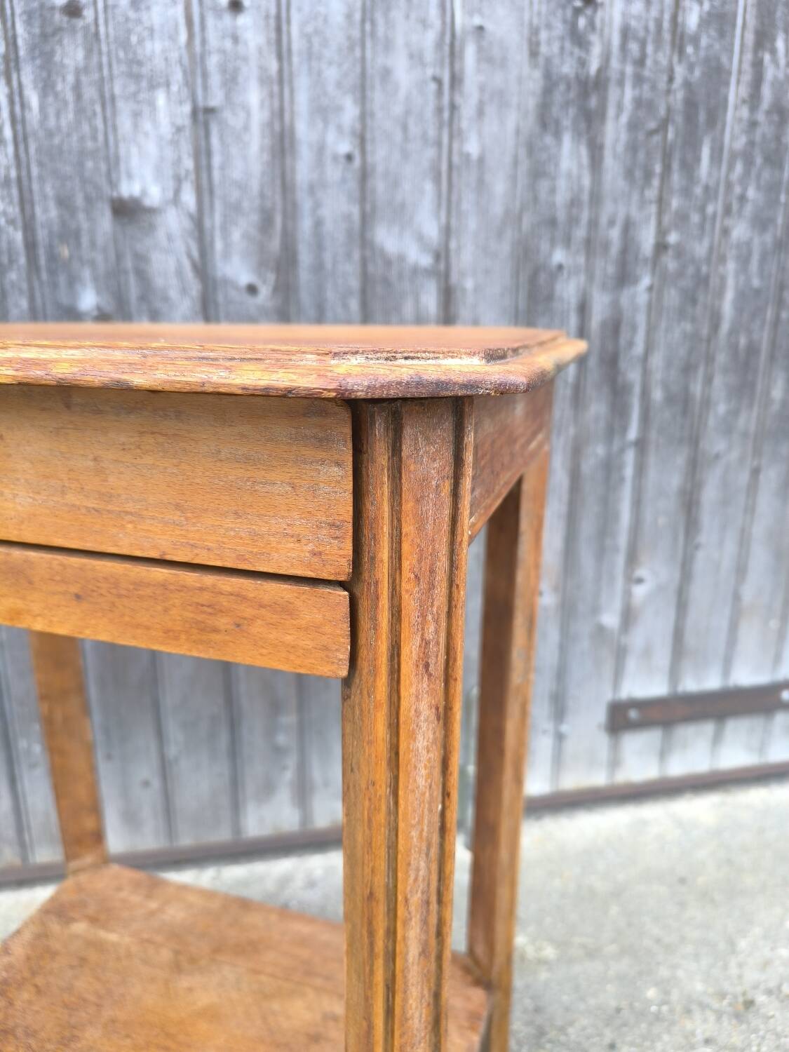 Solid oak side table 1950