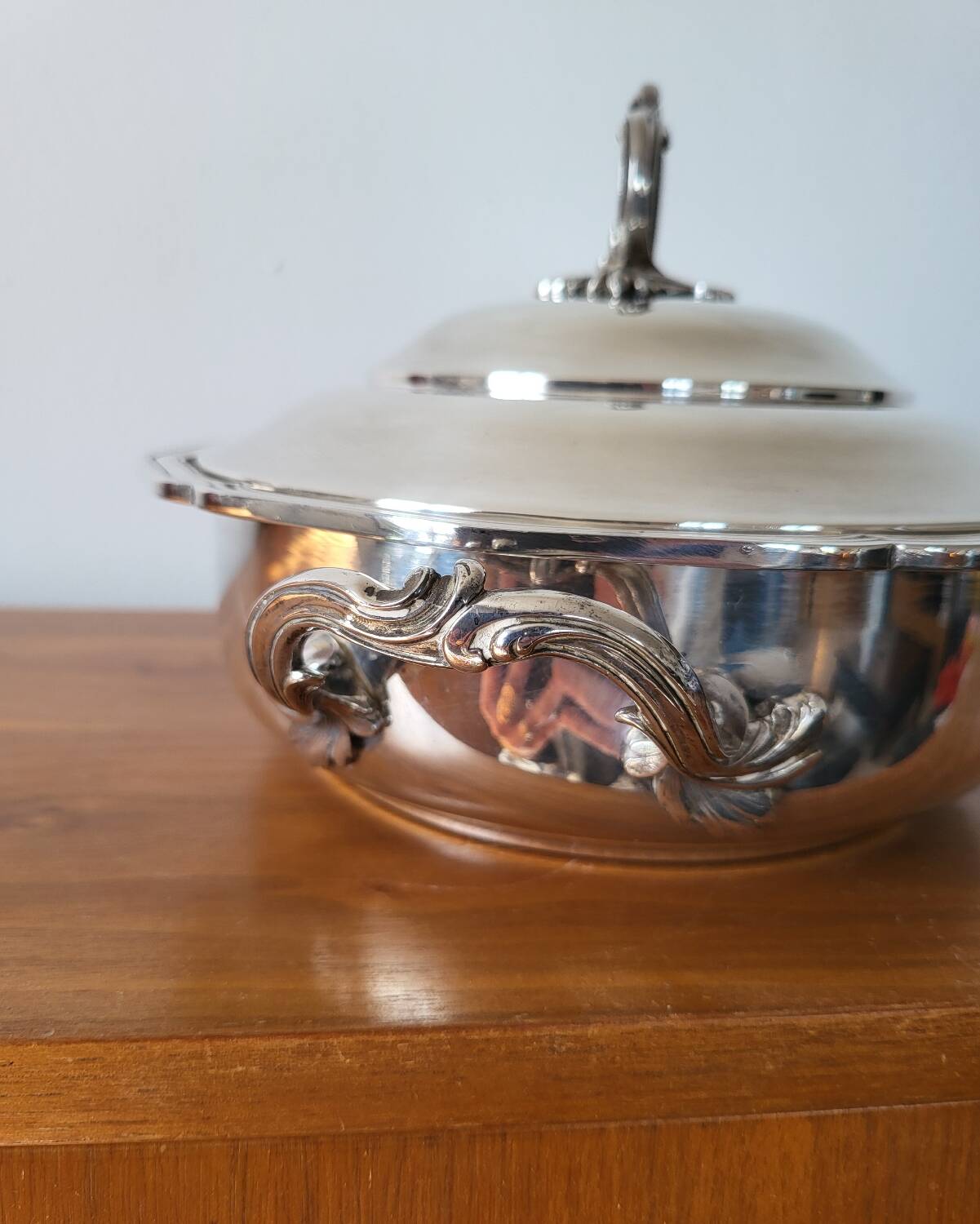 Silver-plated vegetable dish with Lutece hallmark