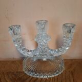Moulded glass candlestick