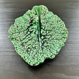 Cabbage leaf dish in barbotine