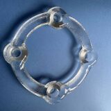 Pukeberg Scandinavian vintage glass candle holder from the 70s - large model