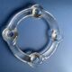 Pukeberg Scandinavian vintage glass candle holder from the 70s - large model