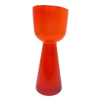 Murano orange opaline vase