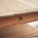 Antique oak kitchen table, office or work table, wooden furniture, decor, 19th century.