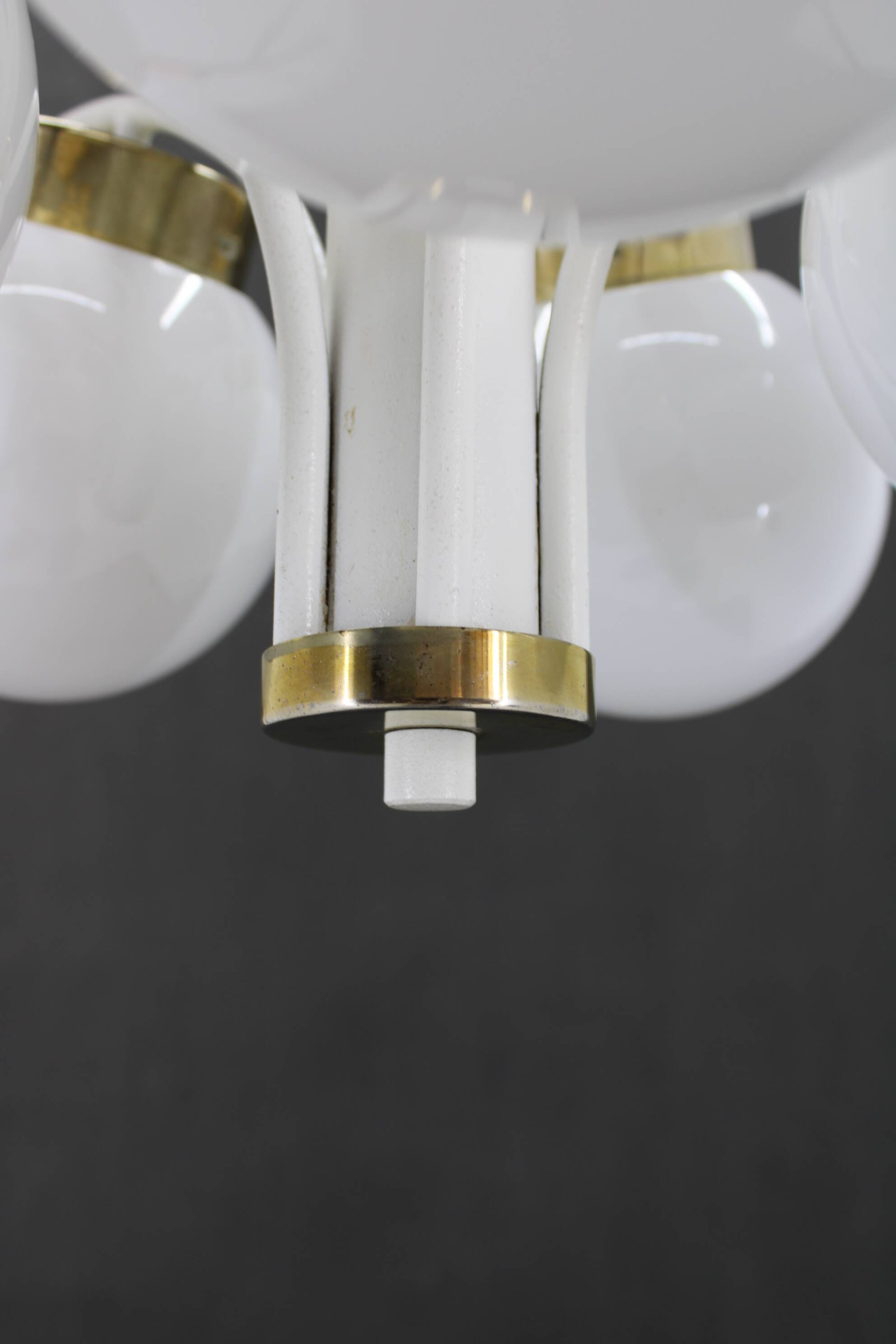 1970s Glass Chandelier by Instala Decin, Czechoslovakia