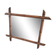 Miroir vintage en bois tourné façon bambou