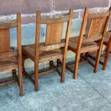 4 chaises basque en chêne