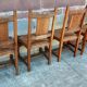 4 Basque oak chairs
